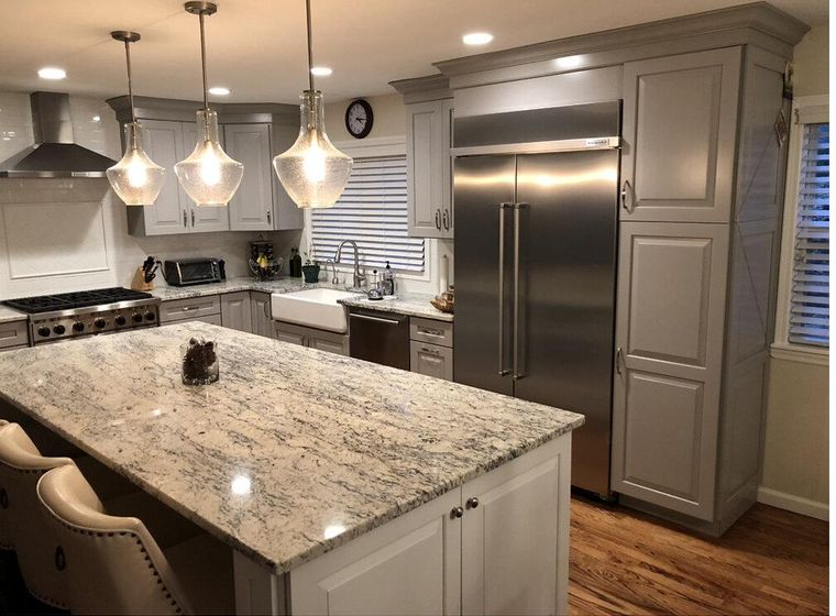 Custom shaker cabinetry and island